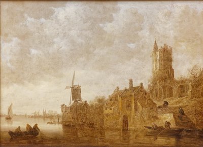 River Landscape with Mill and Ruined Castle by Jan Josephsz van Goyen